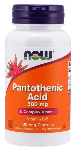 Kyselina panthotenová 500 mg 100 kaps. - NOW Foods