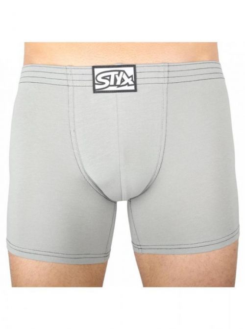 Pánské boxerky Styx long klasická guma světle šedé (F1062) M