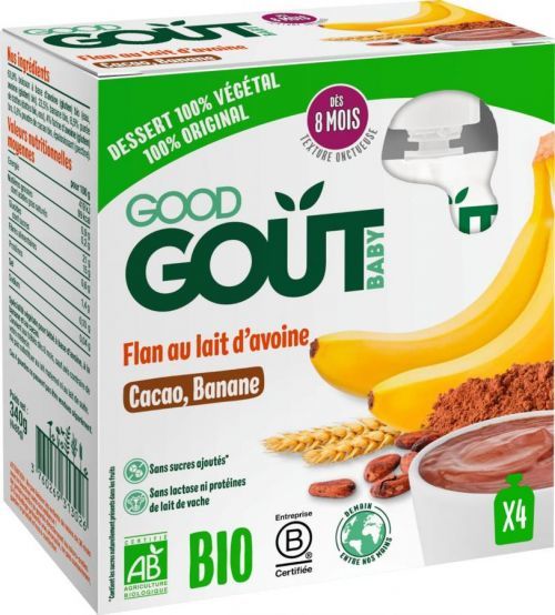 Good Gout BIO Ovesný dezert s banánem, datlemi a kakaem 4x85g