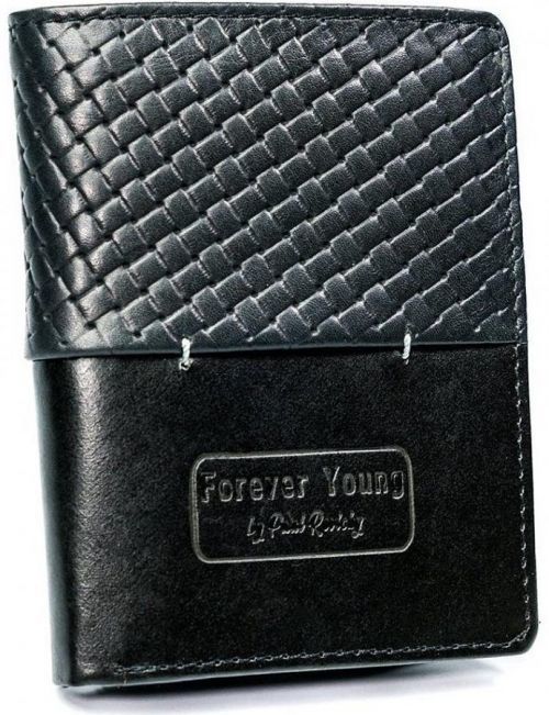 Pánská černá kožená peněženka forever young