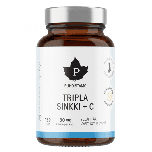 Puhdistamo Triple Zinc + Vitamin C 120 kapslí
