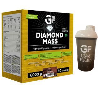 GF nutrition Diamond MASS 6 kg + Šejkr 600 ml. ZDARMA chocolate