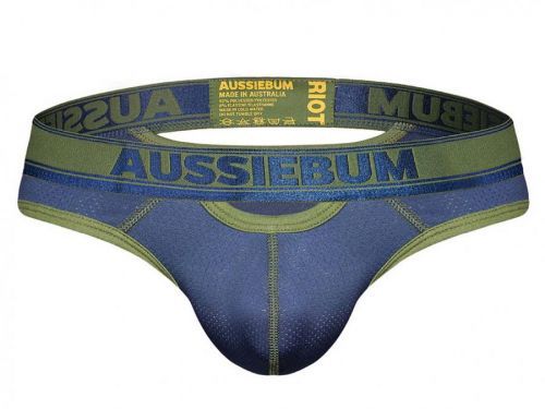 AussieBum SKLADEM ★ Bestseller prodyšné slipy z mikrovlákna AussieBum RIOT Brief Navy Barva: Modrá, Velikost: XL