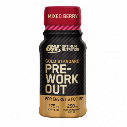 Gold Standard Pre-Workout Shot 60 ml mix bobulové ovoce - Optimum Nutrition