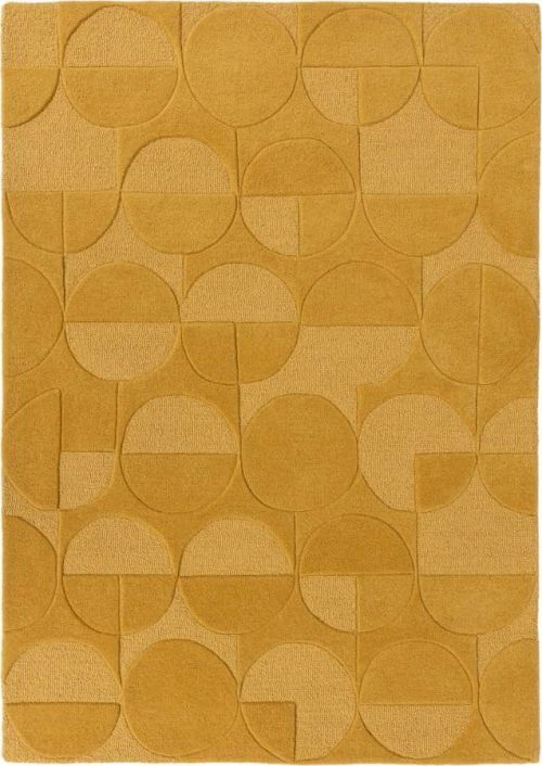 Žlutý vlněný koberec Flair Rugs Gigi, 160 x 230 cm