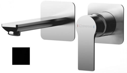 SAPHO PAX podomítková umyvadlová baterie, černá mat XA08/15