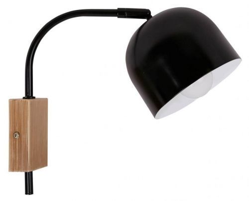 CLX Moderní nástěnné osvětlení VENOSA, 1xE27, 40W, černé