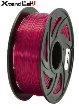 XtendLAN PETG filament 1,75mm průhledný červený 1kg, 3DF-PETG1.75-TRB 1kg