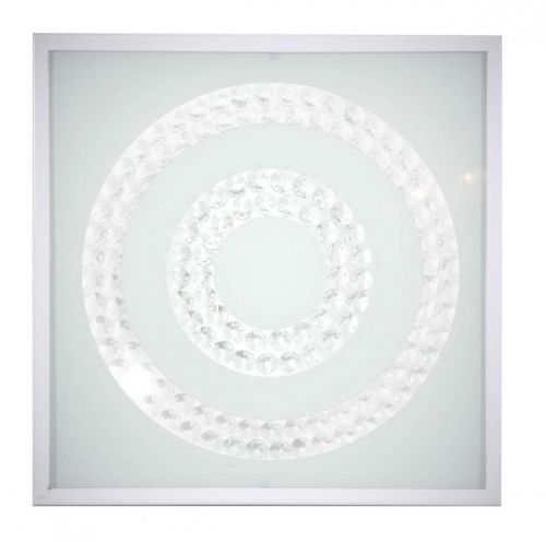 CLX LED nástěnné / stropní osvětlení ALBA, 16W, studená bílá, 29x29, hranaté, kruhy, bílé
