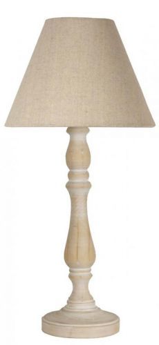 CLX Stolní lampa ve vintage stylu TRIESTE, 1xE14, 40W, béžová