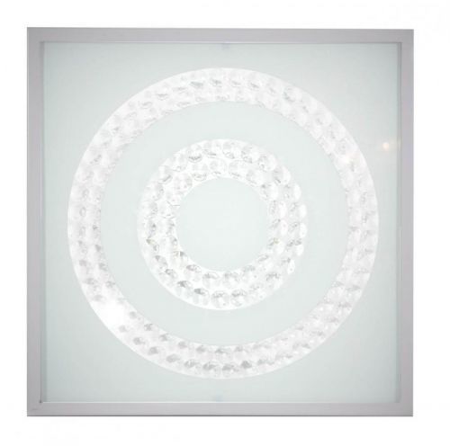 CLX LED nástěnné / stropní osvětlení ALBA, 16W, studená bílá, 29x29, hranaté, kruhy, satinované