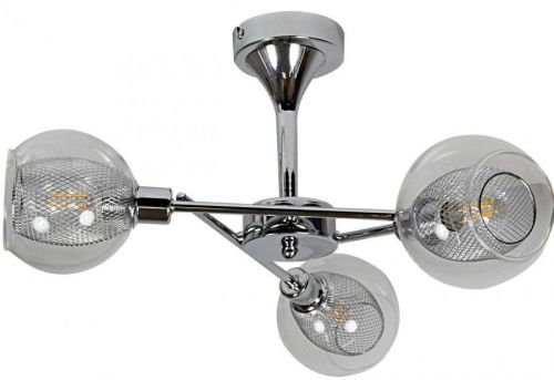 CLX Stropní designové osvětlení PIAZZA ARMERINA, 3xE14, 40W, chromované