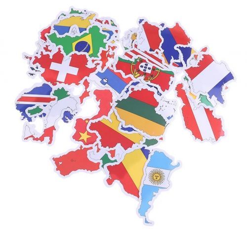 Samolepky světových zemí