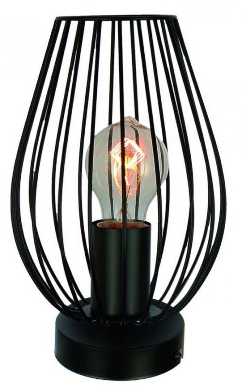 CLX Stolní designová lampa RAPALLO, 1xE27, 60W, černá