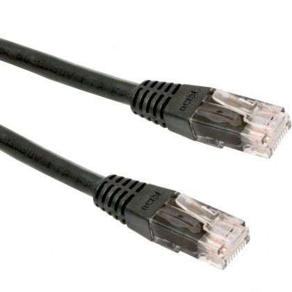 Eth Patch kabel c5e UTP  2m BLACK