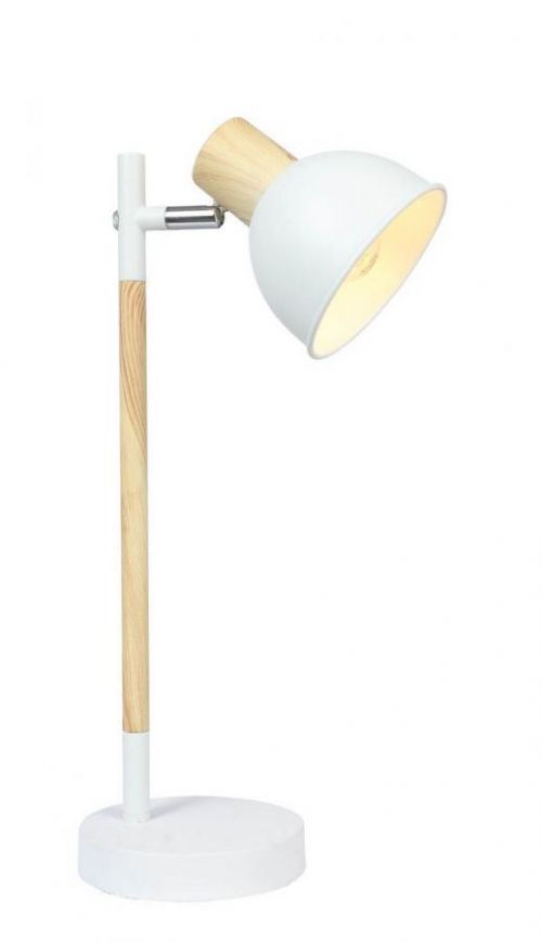 CLX Stolní lampa NICCOLO, 1xE14, 40W, bílá