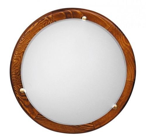 CLX Stropní / nástěnné LED osvětlení MAURILIO, 16W, studená bílá, 40cm, kulaté, dub