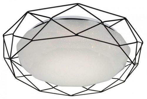 CLX LED stropní osvětlení IGNAZIO, 24W, denní bílá, 43cm, kulaté, černé