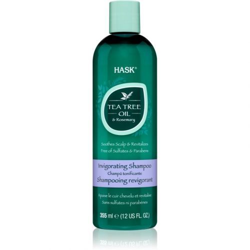 HASK Tea Tree Oil & Rosemary osvěžující šampon pro suchou a svědící pokožku hlavy 355 ml