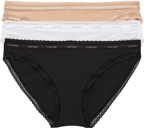 Calvin Klein 3 PACK - dámské kalhotky Bikini QD3804E-FIY S