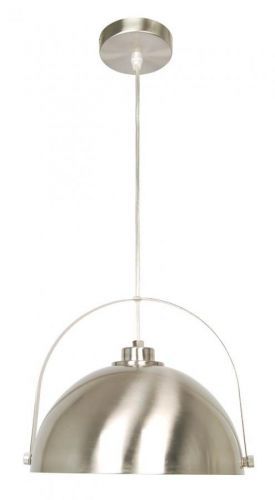 CLX Industriální závěsné osvětlení PALENCIA, 1xE27, 60W, stříbrné