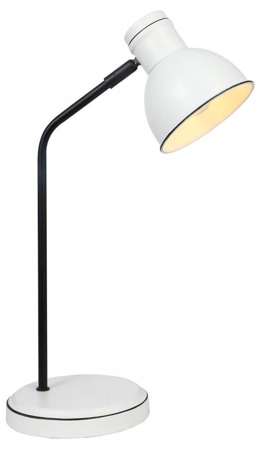 CLX Moderní stolní lampa ZANOBI, 1xE14, 40W, černobílá