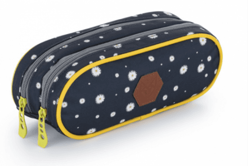 Pouzdro etue - 2 zipy - Oxy Scooler Daisy Black - Karton P+P - 8-58121