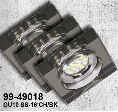 CLX Sada 3x LED podhledové osvětlení ZAVIOS, 3xGU10, 3W, hranaté, černé