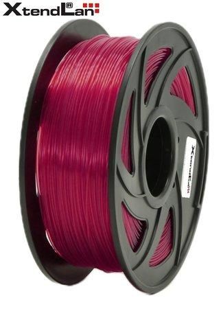 XtendLAN PLA filament 1,75mm průhledný červený 1kg, 3DF-PLA1.75-TRB 1kg