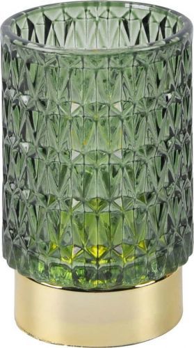 Zelená LED skleněná stolní lampa PT LIVING Diamond
