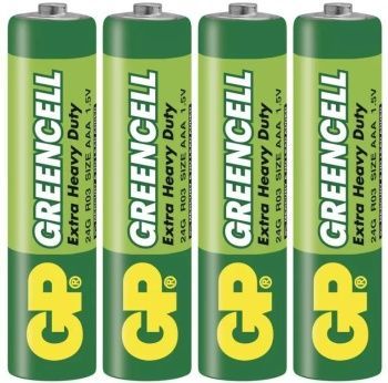 Baterie GP Greencell AAA R3G, 1.5V, mikrotužka 4ks