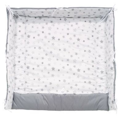 Alvi deka do ohrádky Hvězdičky stříbrná/šedá Exklusiv 70 x 100 cm