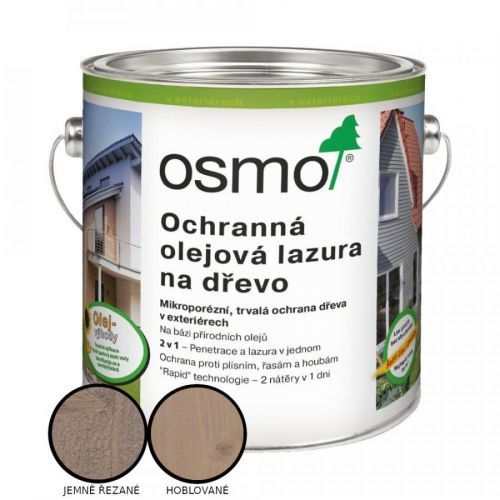 Lazura olejová ochranná Osmo Effekt 1140 stříb. akát 2,5 l