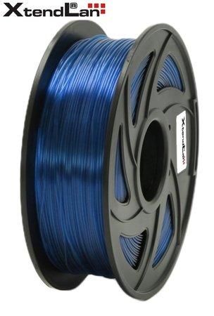 XtendLAN PLA filament 1,75mm průhledný modrý 1kg, 3DF-PLA1.75-TBL 1kg
