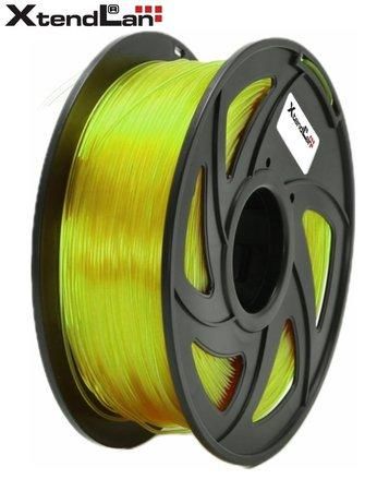 XtendLAN PETG filament 1,75mm průhledný žlutý 1kg, 3DF-PETG1.75-TYL 1kg