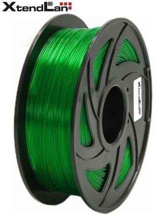 XtendLAN PETG filament 1,75mm průhledný zelený 1kg, 3DF-PETG1.75-TGN 1kg
