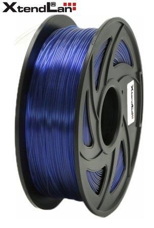 XtendLAN PETG filament 1,75mm průhledný modrý 1kg, 3DF-PETG1.75-TBL 1kg
