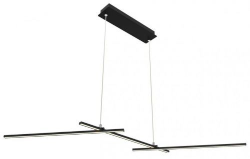 CLX Designový LED závěsný lustr nad jídelní stůl SEGOVIA, 23W, denní bílá, černý