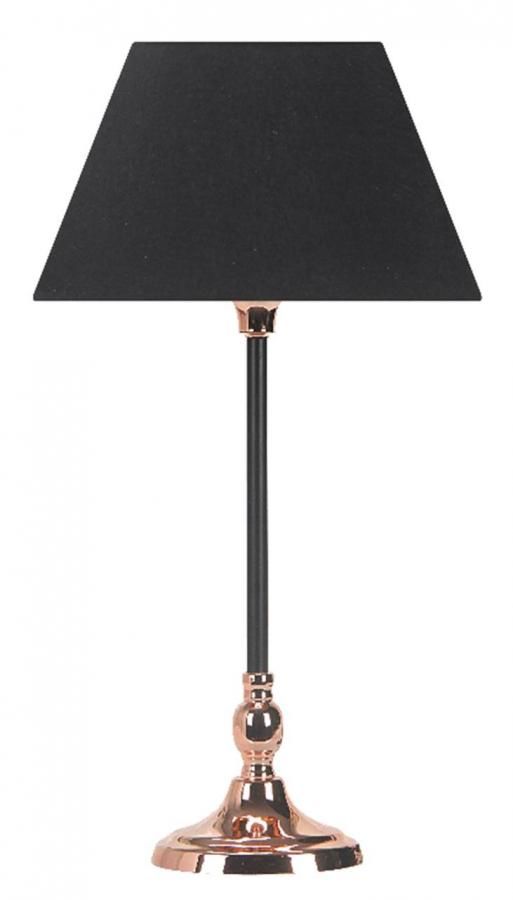 CLX Moderní stolní lampa ENNA, 1xE27, 60W, černoměděná