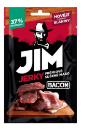 Jim Jerky Hovězí sušené maso slanina 10x23g