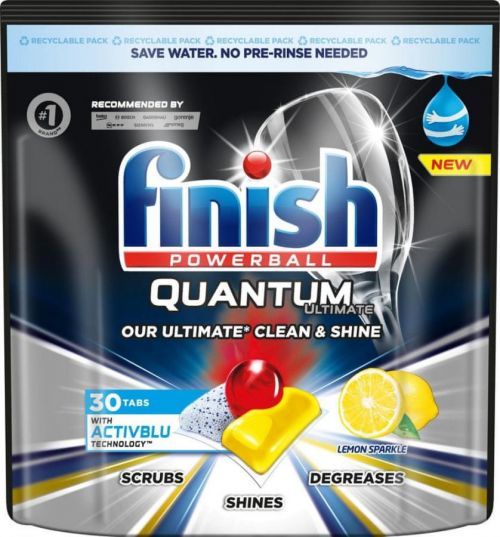 Finish Quantum Ultimate - kapsle do myčky nádobí Lemon Sparkle 30 ks