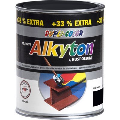 Antikorozní barva ALKYTON MAT RAL9005 černá matná (250 ml/bal)