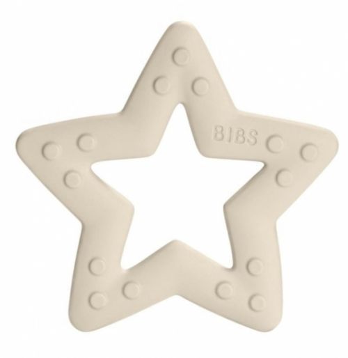 BIBS BIBS Baby Bitie Star Ivory - Silikonové kousátko Hvězdička - bílá