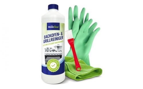 Čistič na trouby a grily + rukavice, mikrovlákno a štětec - 500 ml - WoldoClean®