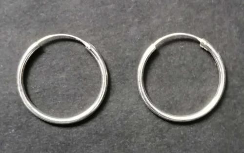 Kruhové náušnice - průměr 2,5 cm - stříbrné
