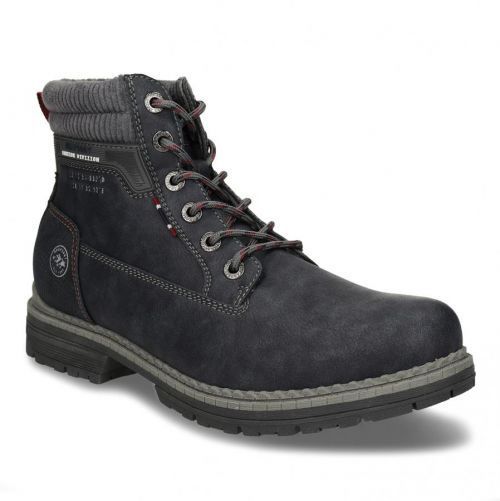 Modrá pánská kotníková obuv ve farmářském stylu