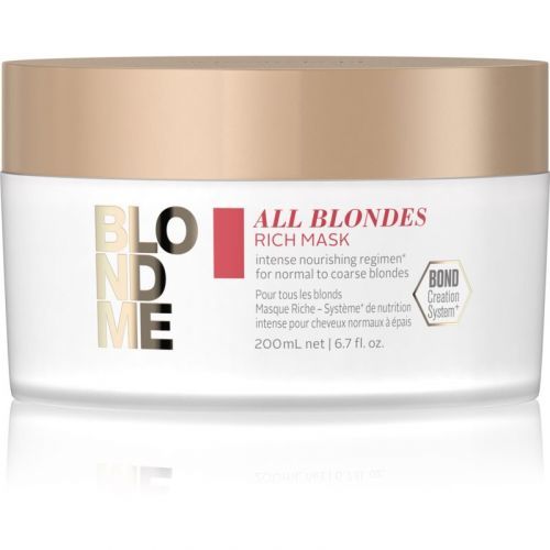 Schwarzkopf Professional Blondme All Blondes Rich vyživující maska pro hrubé vlasy 200 ml