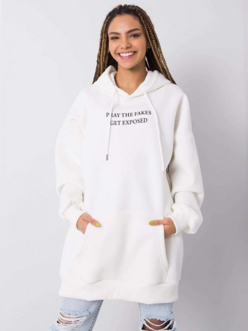 DLOUHÁ MIKINA EXPOSED - BÍLÁ DS-BL-1121.16-WHITE Velikost: S/M