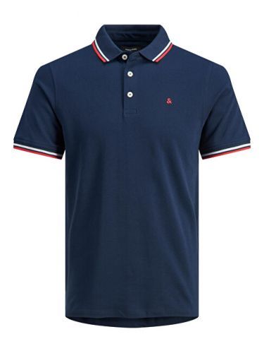 Jack&Jones Pánské polo triko Slim Fit JJEPAULOS 12136668 Navy Blazer S