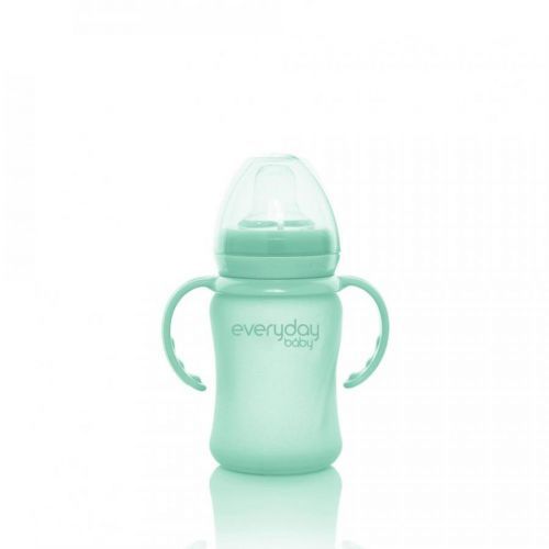 Everyday Baby hrneček sklo se silikonovým obalem Healthy+ 150 ml Mint Green